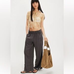 NWT Free People Days End Linen Pants Baggy